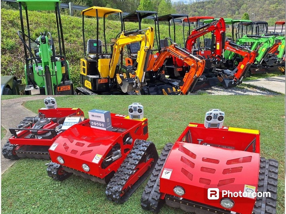 Excavators remote control mowers